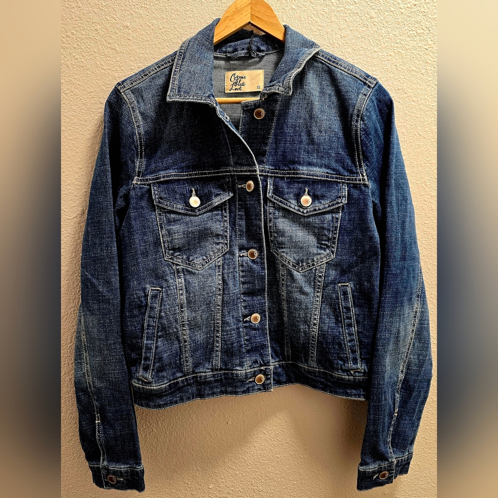 NWT Cosmic blue love jacket